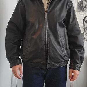 Men's Black Leather Jacket